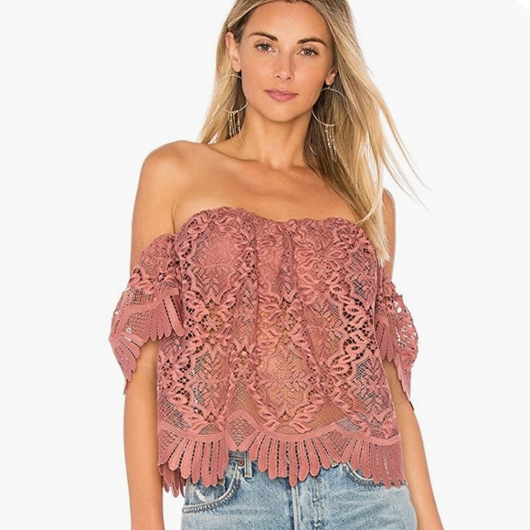 Lovers + Friends Mauve Embroidery Blouse - Picture 5 of 8